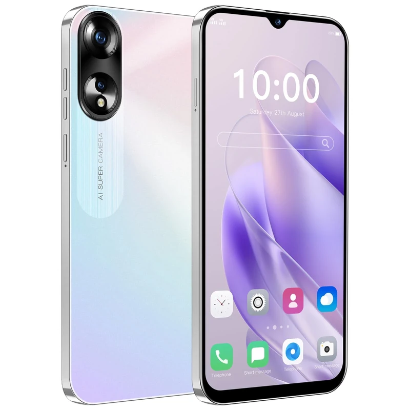 JoyHandy Unlocked Mobile Phone 5.0" smart screen, 16GB (up to 128GB), Dual Camera, 4G Dual SIM Free Unlocked, WIFI/Bluetooth Android Phone (Light-Blue)