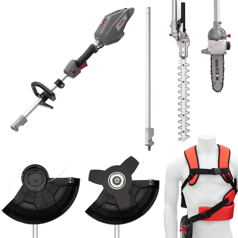 IKRA 36V IB-MT 36, 4in1 Multi-Tool - Brushcutter, Trimmer, Hedge Trimmer and Pruner, Delivered without Battery and Charger, Compatible with Bosch - Image 1