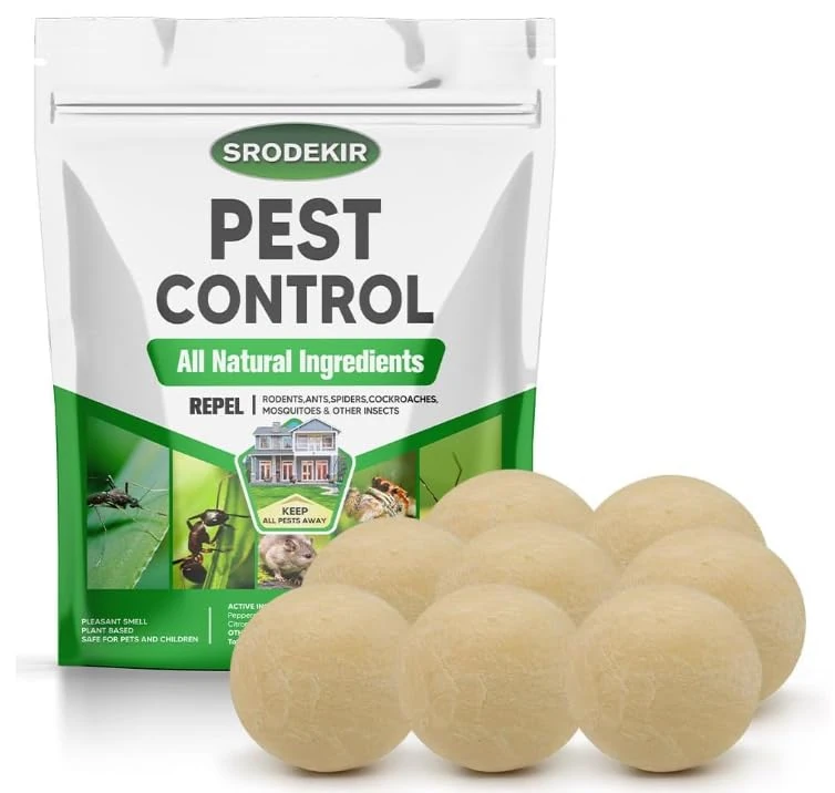 SRODEKIR Pest Control,Rodent Repellent,Mouse Repellents,Mice Repellent Indoor,Rat Repellent,Rat Deterrent,Better Than Ultrasonic,Effectively Repel Mosquito,Rodents, Ants,Roach, Spider& Other Pests-8P