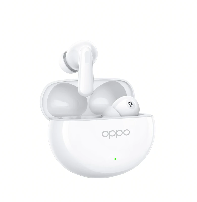 OPPO Enco Air4 Wireless Headphones with Surround Sound, Active Noise Cancellation, 12h Autonomy, Low Latency for Gaming and IP55 Resistance - White