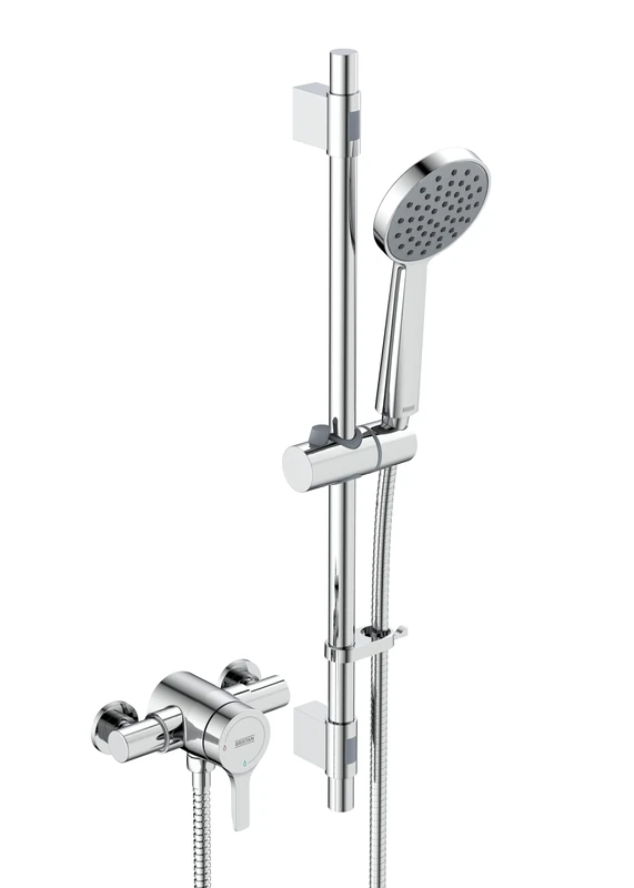 Onza Thermostatic Exposed Shower Valve with Riser Kit Chrome