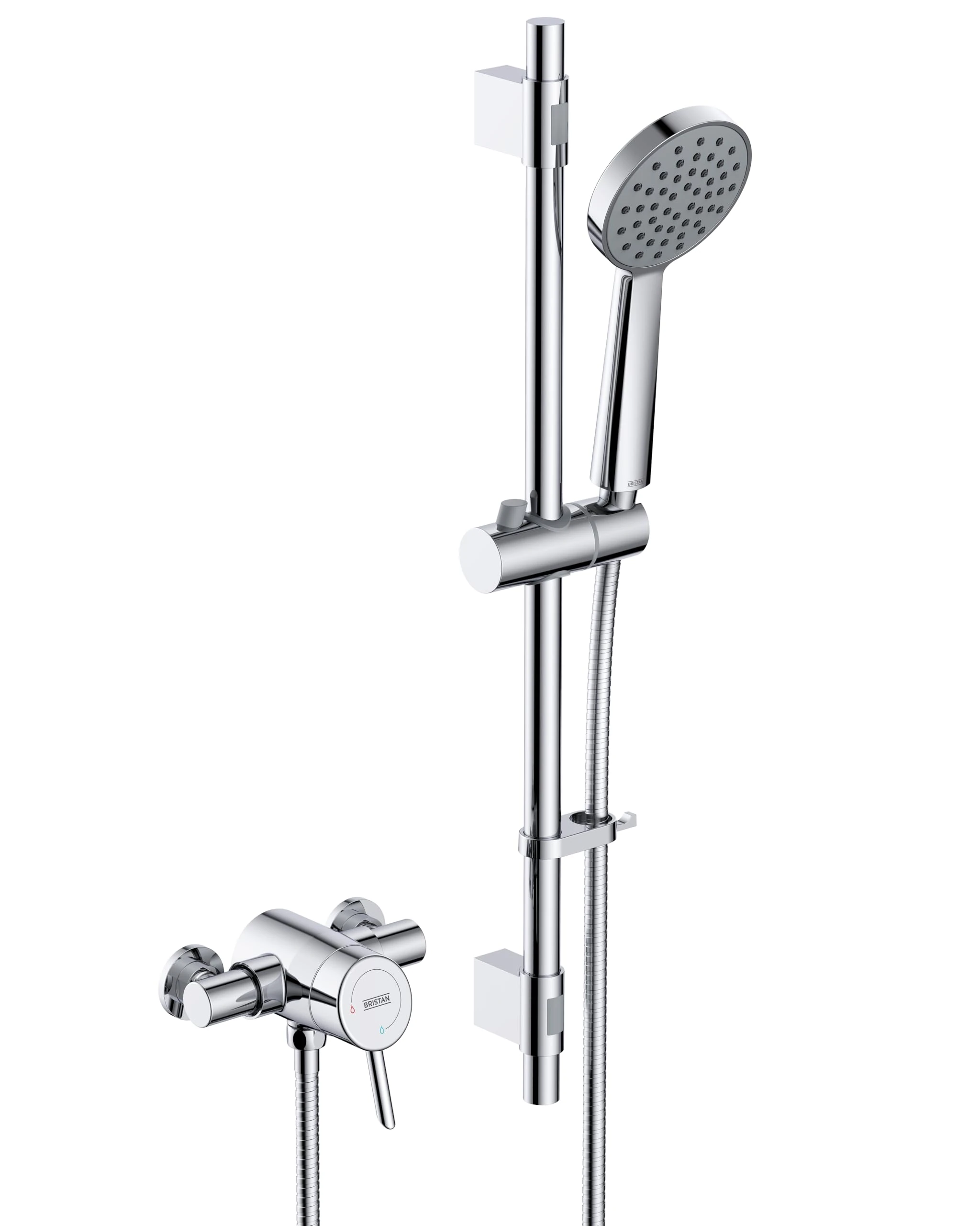 Acute2 Thermostatic Exposed Shower Valve with Riser Kit Chrome