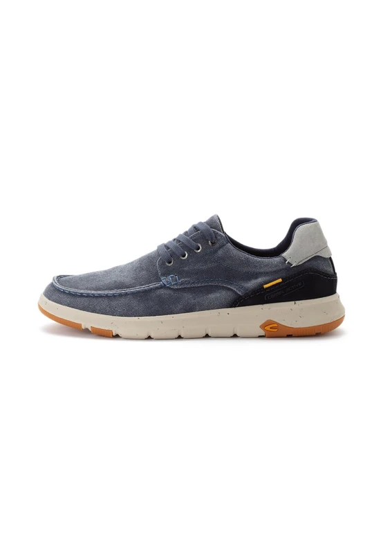Camel Active Men's Canvas Trainers with Leather Appliques, Dark Construction, 9 UK