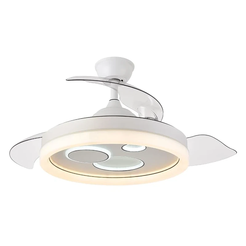 VoltShine Fan DC 72W 6120lm White, 3 Blades, Desp. 110º, 3 Colors, with Remote Control, Timer and Memory - Ideal for air Conditioning and Comfort.