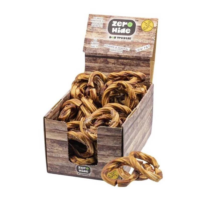 Zero Hide Natural Peanut Butter & Chicken Dog Chew Rings - Healthy & Long-Lasting Treats - 1.6kg Box (Approx. 44 Pieces)