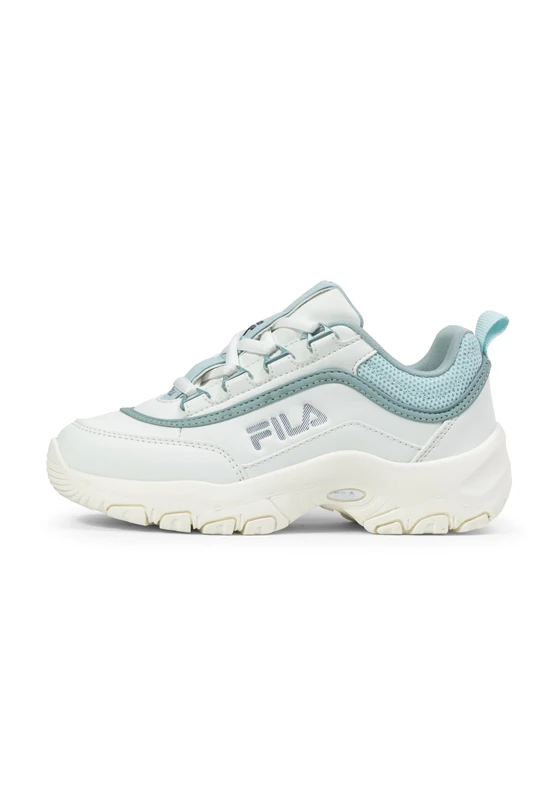 FILA Girl's Strada Logo Kids Sneaker, White Blue Glow Marshmallow, 13 UK Child