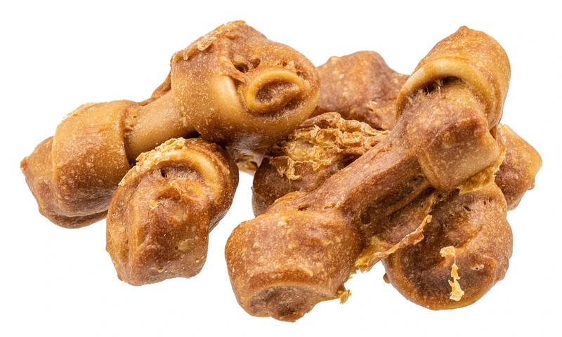 Zero Hide Natural Peanut Butter Dog Chew Knotted Bones - Healthy & Long-Lasting Treats - 2kg Box (Approx. 130 Pieces)