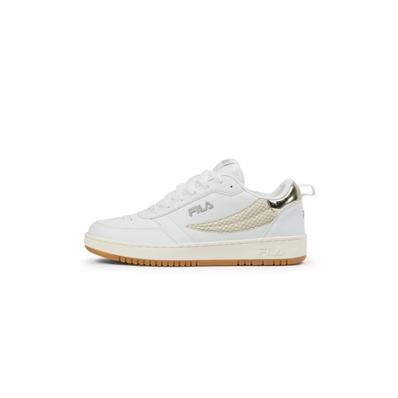 FILA Women's Rega NF wmn Trainers, White-Gold-Antique White, 40 EU, White Gold Antique White, 8 UK