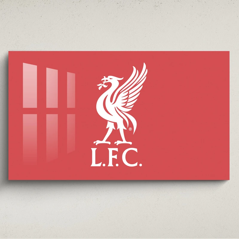 fan decor Licensed Décor Liverpool FC Acrylic Wall Art - Large (130cm (w) x 80cm (h) - Liver Bird in White on Brand Red
