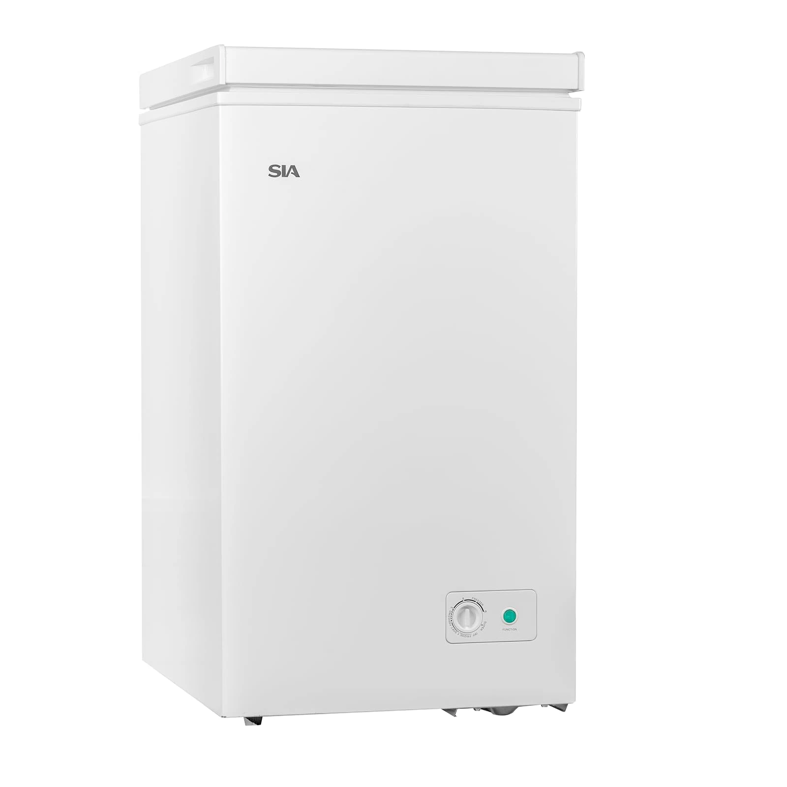SIA SCF92WE Freestanding 92L White Chest Freezer, 47cm Wide, Narrow Compact Design, Temperature Control, E Rated, 2 Year Parts And Labour Guarantee