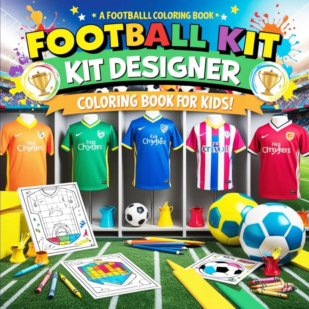 Football Gifts for Boys 9-12: Kids Football Jersey kit Designer Colouring Book: Cute Team Sports Fun with Club-Inspired Designs