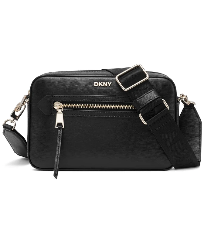 DKNY Women's Bryant AVE Camera Bag Handbag, BLK/Gold, Blk/Gold, Small