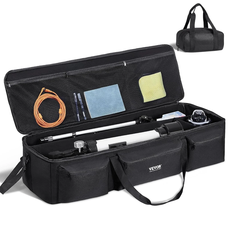 VEVOR Telescope Case, 1035 mm, Large Storage Bag with Fixed Buckles, Multi-Pocket & Detachable Divider, Shock-Absorbent Telescope Carrying Bag for Optical Tube & Tripod, Counterweight Pocket - Image 1