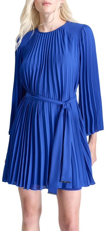 DKNY Women's L/S Blazer Dress, Radiant Blue, 14