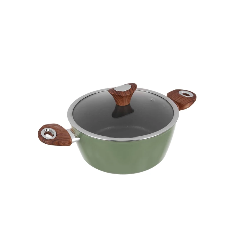 Saucepan 24 cm green Kolors with lid