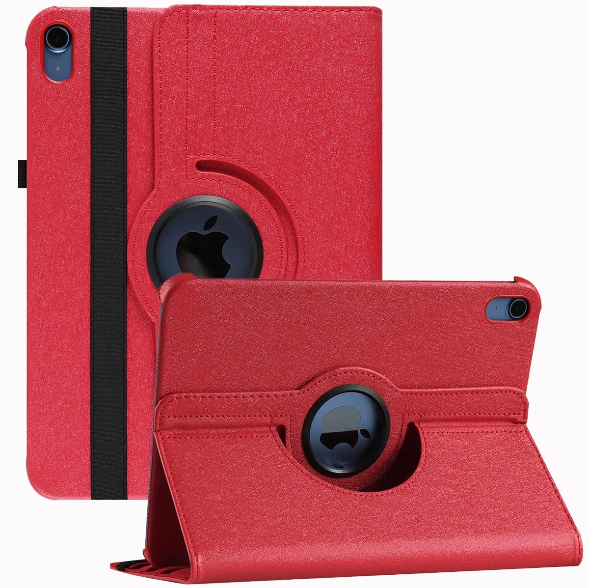 Rotating Case for iPad 10th Generation 10.9 inch 2022, 360 Degree Rotating Multi-Angle Viewing Folio Stand Case for iPad 10th Gen 2022, Auto Sleep/Wake (Red)