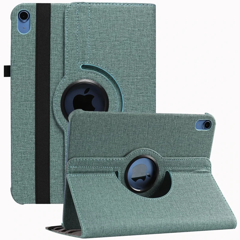 RLINGX Rotating Case for iPad (A16) 11th Generation 11 Inch (2025), iPad 10th Generation 10.9 Inch (2022), 360 Degree Rotating Multi-Angle Viewing Folio Stand Case, Auto Sleep/Wake (Green)