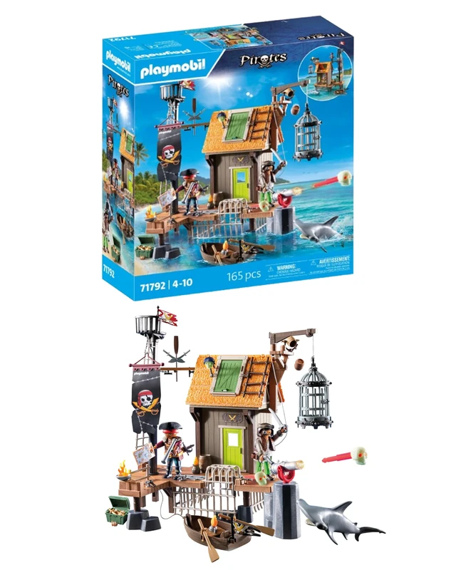 Playmobil | Pirates | Pirate Harbour with Pirate Prison | Pirate Figures | Pirate Toys | Toys for Children aged 4+ | 71792