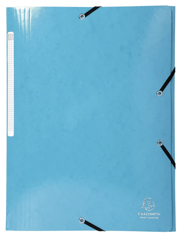 EXACOMPTA - Ref 55930E - Box of 40 Iderama Elastic folders - Maxi Capacity 3 Flap Pockets - in Glossy Laminated Card 600 g/m² - Size 24 x 32 cm for A4 Format - Assorted Colours