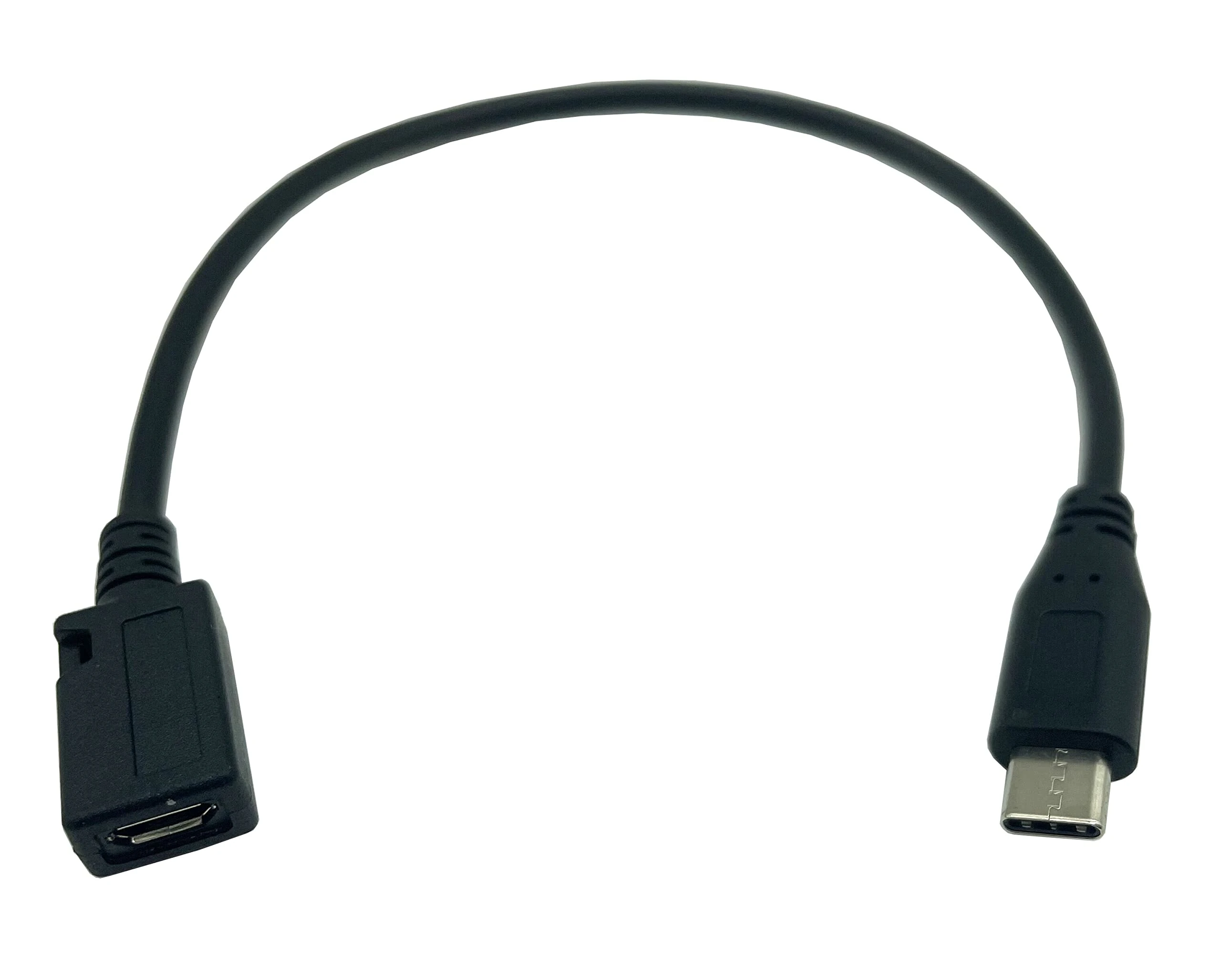 Halokny USB-C Male to Micro USB Female Adapter - 25cm/10 Inch Charging Cable(Only for Charging)