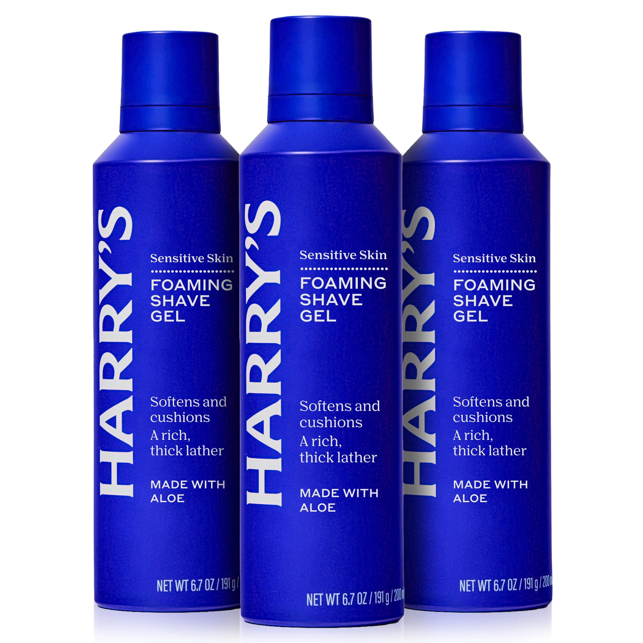 Harry's Shave Gel, Formulated with an Aloe Enriched Formula, 3 pack (6.7oz)