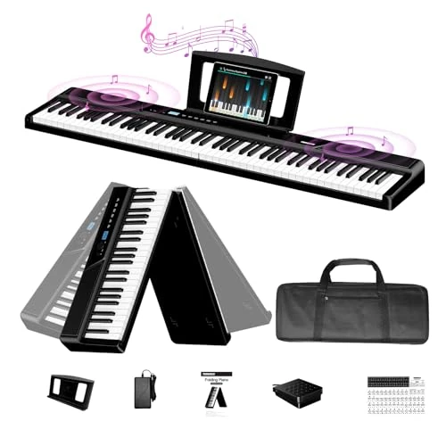 TERENCE Keyboard Piano 88 Keys V50 Digital Piano Weighted Dynamic Keyboard 30W Speakers Touch-Sensitive Control Panel Inbuilt Video and Audio Recording Feature Headphone and External Speaker Support