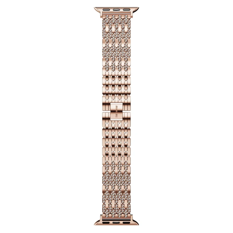 Swarovski Sparkling Princess Strap, Compatible with Apple Watch 40 mm (Series 4/5/6, SE) and 41 mm (Series 7/8/9), Rose Gold-Tone Finish with Clear Crystals, Part of the Sparkling Collection