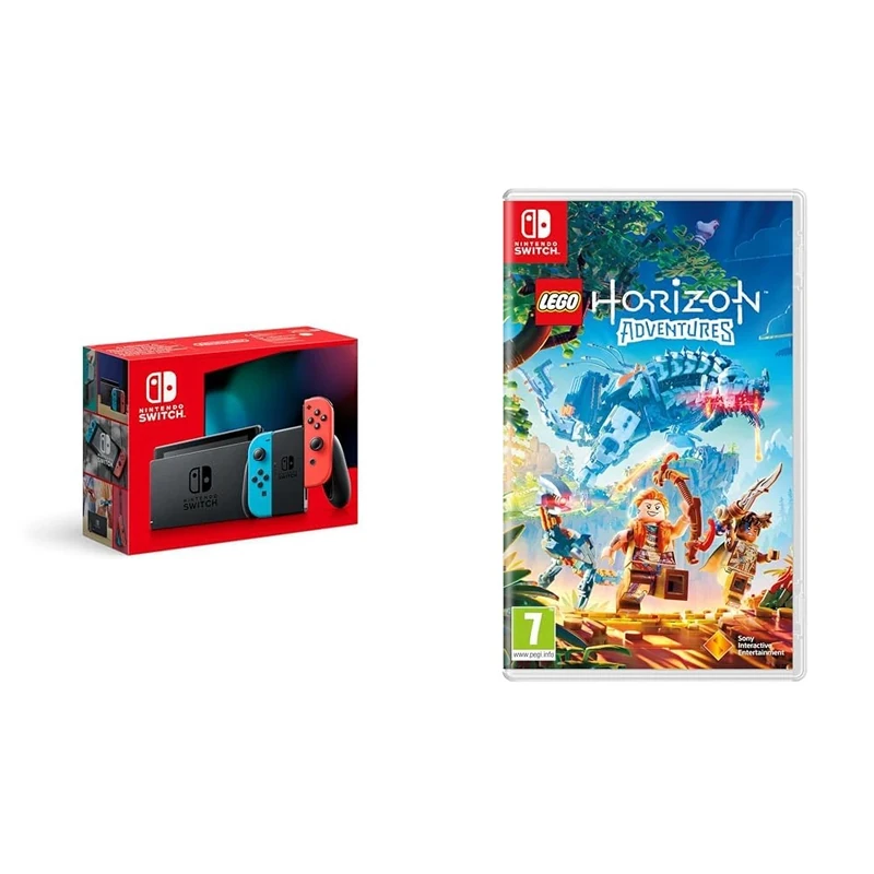 Nintendo Switch (Neon Red/Neon blue) & LEGO Horizon Adventures Switch