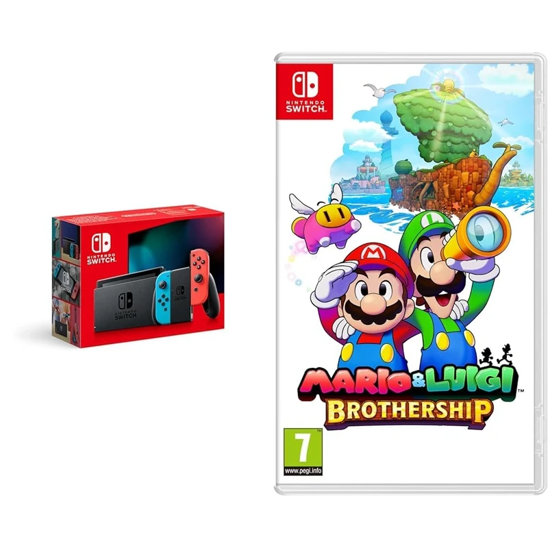 Nintendo Switch (Neon Red/Neon blue) & Mario & Luigi: Brothership