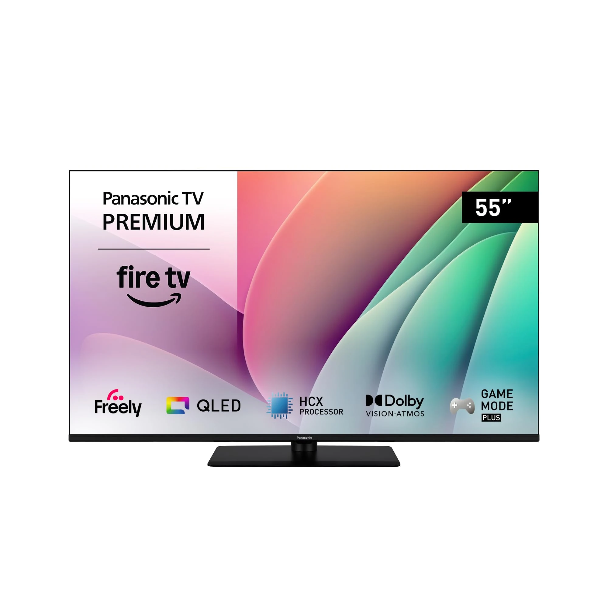 Panasonic TV-55W80AEY W80 Series 55 inch 4K Ultra HD LED Smart TV, 2024, Fire TV, Freely, Dolby Vision & Atmos, Alexa Voice Control, Airplay, Black