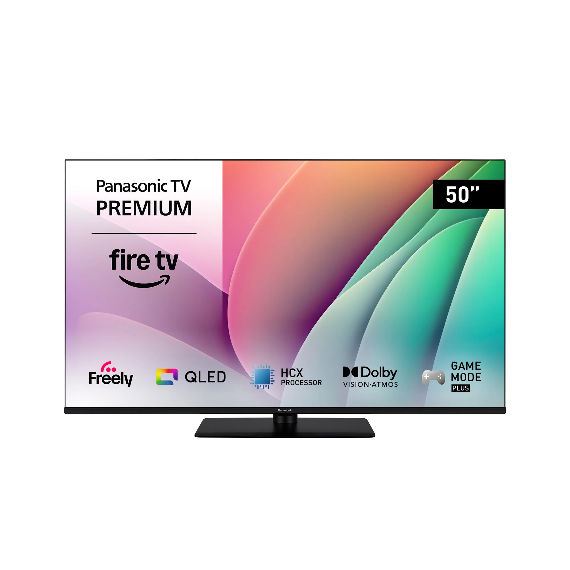 Panasonic TV-50W80AEY W80 Series 50 inch 4K Ultra HD LED Smart TV, 2024, Fire TV, Freely, Dolby Vision & Atmos, Alexa Voice Control, Airplay, Black