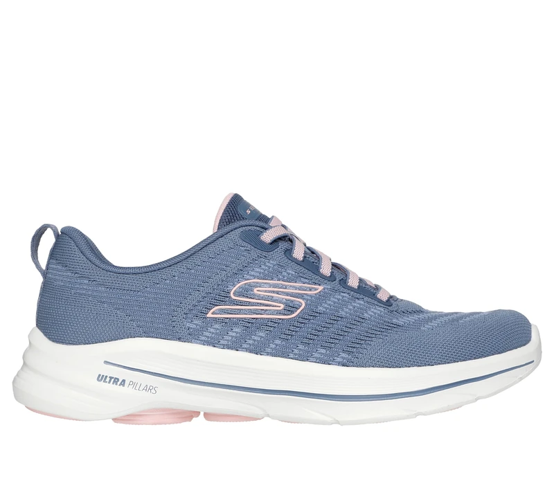 Skechers Women's Go Walk 8 Britt Sneaker, Blue Pink, 7 UK - Image 1