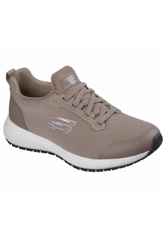 Skechers Women's Squad SR Sneaker - Taupe Flat Knit - 4 UK