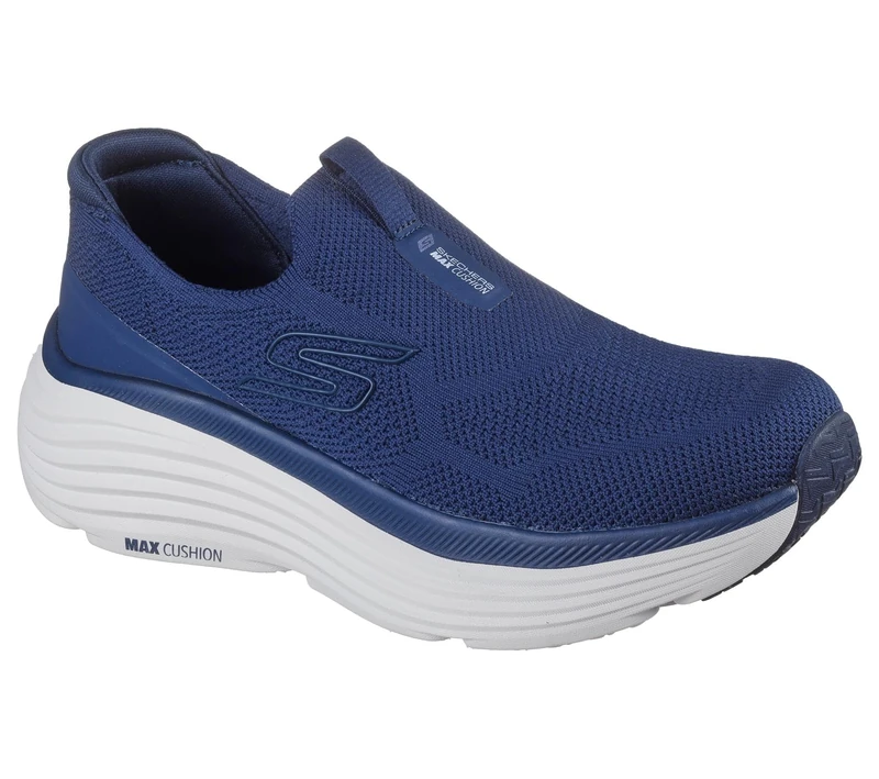 Skechers Women's Max Cushioning Endeavour Sarasota Sneaker, Navy Textile/Trim, 4.5 UK