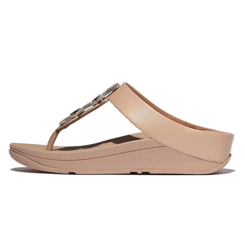 Fitflop FINO CRYSTAL-CHAIN LEATHER TOE-POST SANDALS