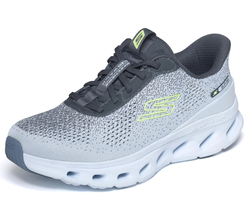 Skechers Women's Go Walk Glide-Step 2.0 Nessa Slip-in Trainers, Lt.Blue Textile/Charcoal Trim, 4 UK - Image 1