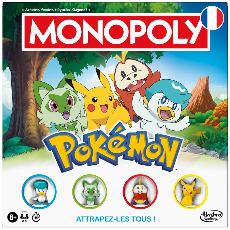 Monopoly Pokemon Edition Board Game - French Version - Hasbro