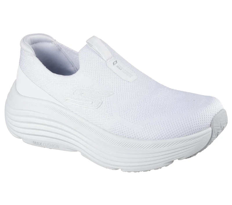 Skechers Women's Max Cushioning Endeavour Sarasota Sneaker, White Textile/Trim, 7 UK