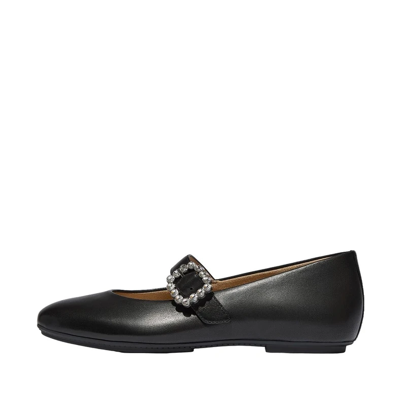 Fitflop DELICATO Crystal-Buckle Leather Mary Janes Black