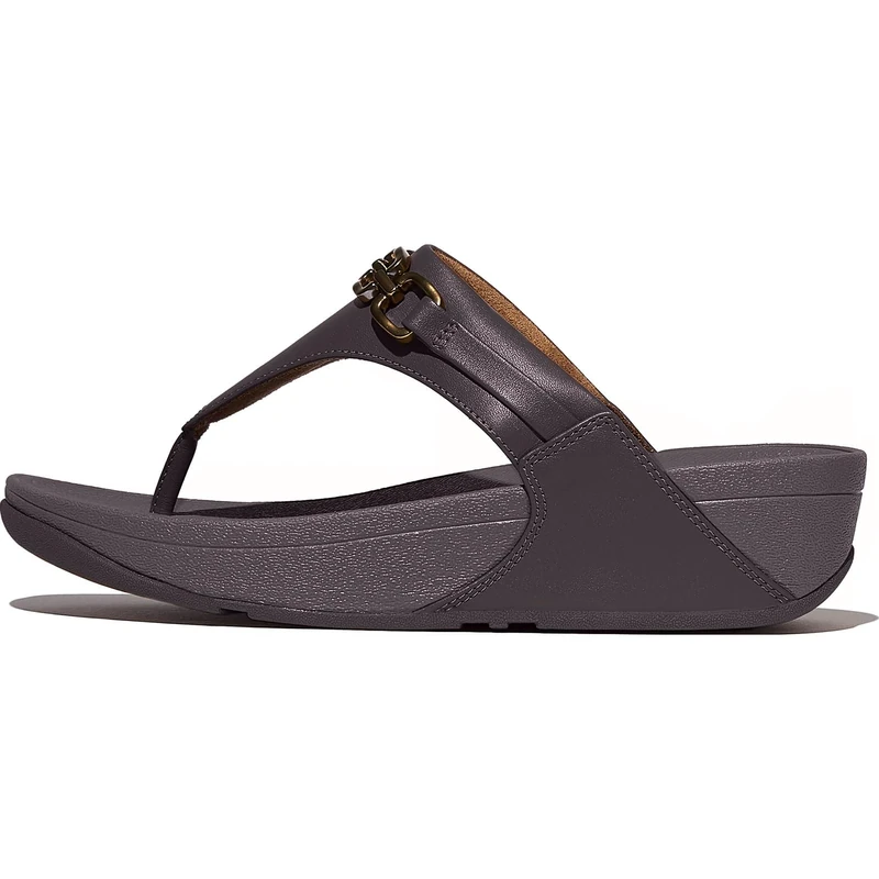 Fitflop LULU SQUARE-CHAIN LEATHER TOE-POST SANDALS