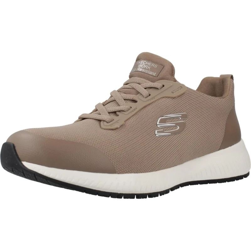 Skechers Women's Squad Sr Trainer, Taupe Flat Knit, 7 UK