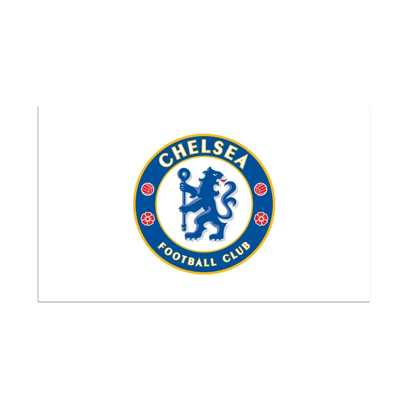 Licensed Décor Chelsea FC Vinyl Wall Sticker - Large (130cm (w) x 80cm (h) - Full Crest on White