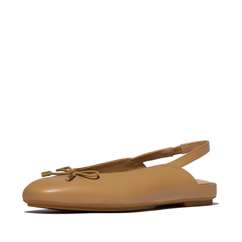 Fitflop DELICATO Bow Leather Slingbacks Camel
