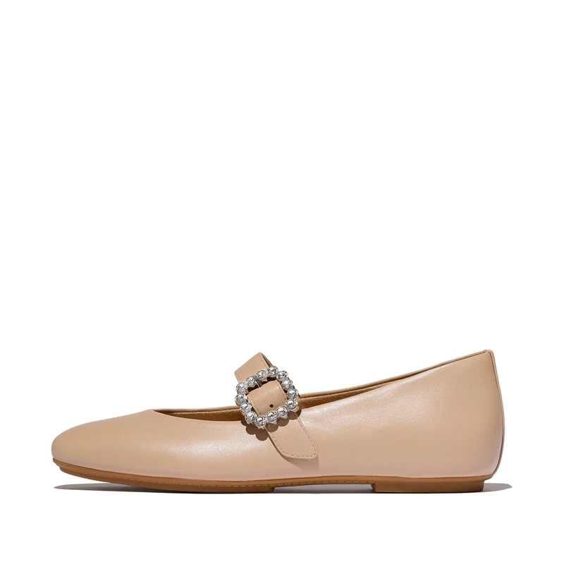 Fitflop DELICATO Crystal-Buckle Leather Mary Janes