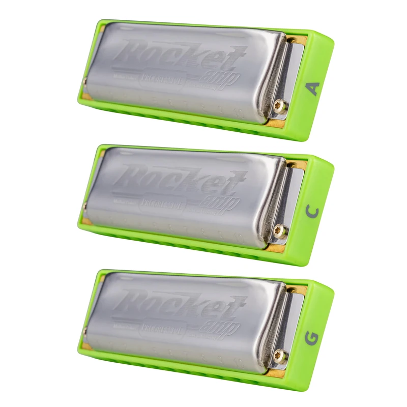 Hohner Rocket Amp Harmonica Propack - C, G, A Major (M2015PP)