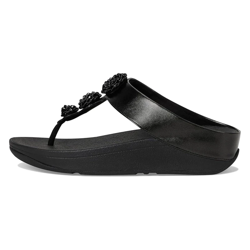 Fitflop FINO BEADIE-BUTTON METALLIC TOE-POST SANDALS