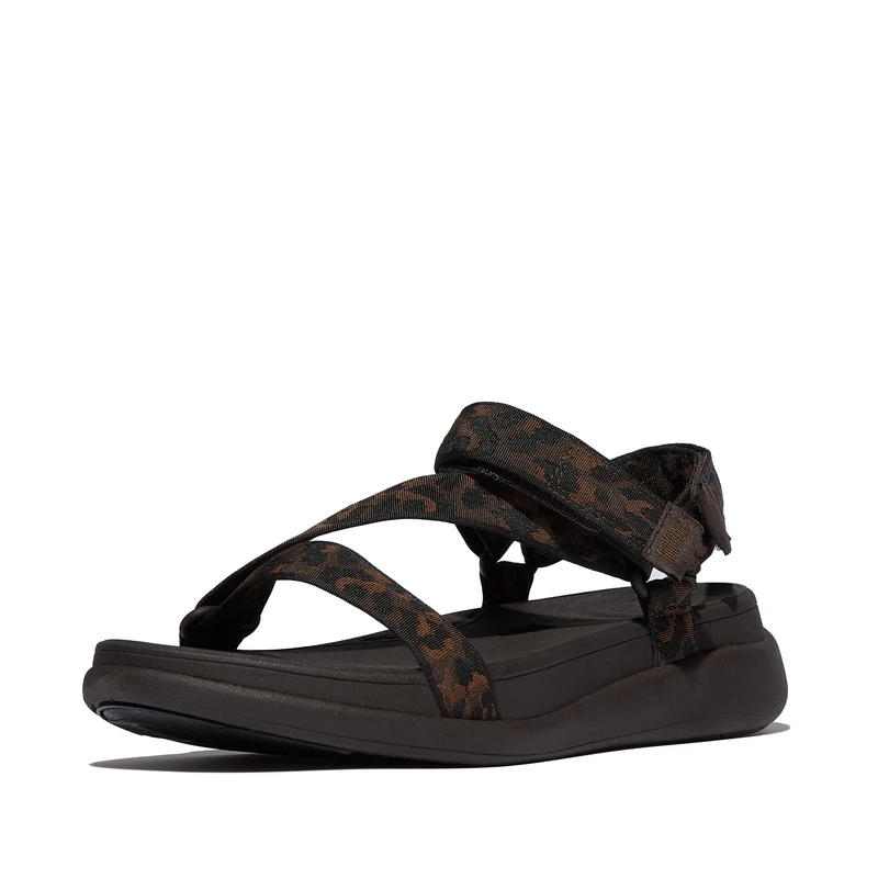Fitflop F-MODE GO LEOPARD ADJUST. WEBBING Z-STRAP SANDALS - Image 1