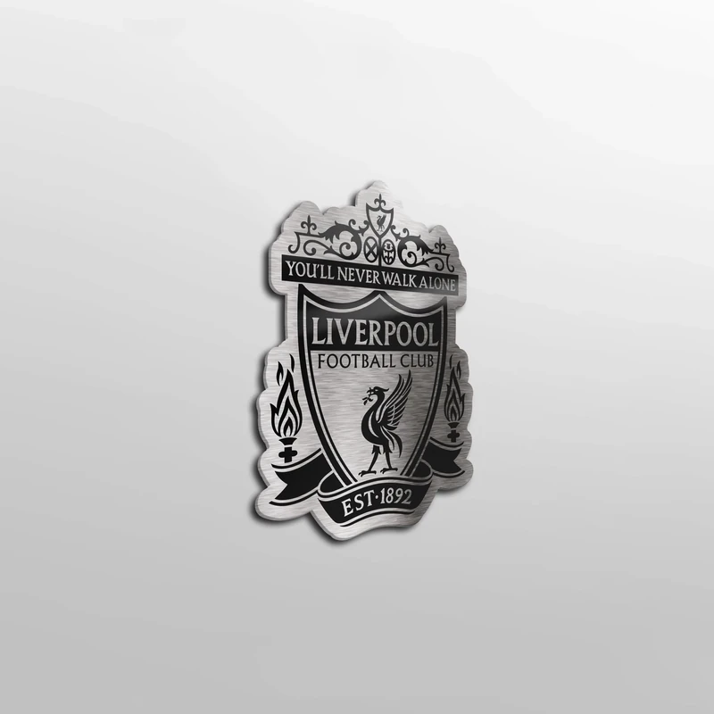 Licensed Décor officially licensed Liverpool FC Plaque (33.5x39.5cm) 3mm Brushed Aluminium Composite, sliver