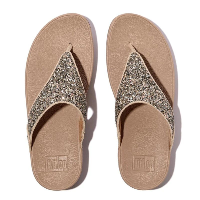 Fitflop LULU MULTI-TONAL GLITTER TOE-POST SANDALS