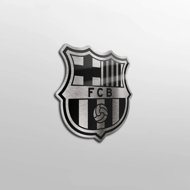 Licensed Décor officially licensed FC Barcelona Plaque (47x47cm) 10mm Brushed Aluminium Composite, sliver